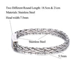 Stainless Steel Punk Buddha Bracelet for Women Men