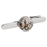 Steampunk Men's Tie Clip Vintage Watch Movement Tie Clasp Tack