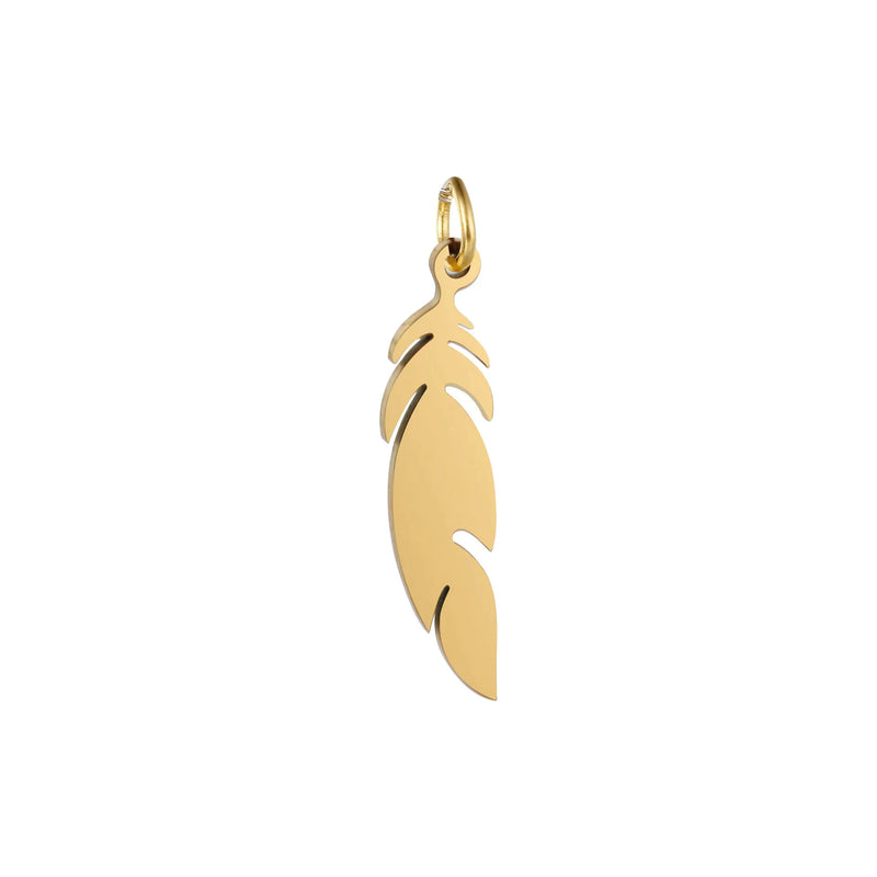 Stainless Steel Feather Pendant for DIY Necklace