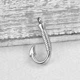 Stainless Steel FishingHook Pendant Necklace Cremation Urn