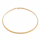 Stainless Steel Flat Choker European Necklace For Women Men