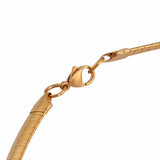 Stainless Steel Flat Choker European Necklace For Women Men
