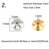 Stainless Steel Flower Charms Pendants Ear cap Bead Caps Charms For Jewelry