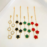 Flower Jewelry Set Christmas Charm Necklace Earrings Bracelet Women