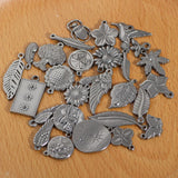 Stainless Steel Flower Pendant Bird Charms for DIY Jewelry