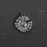 Stainless Steel Flower Pendant Bird Charms for DIY Jewelry