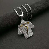 Football Player No. 7 Necklace Soccer Ball Lover Gift
