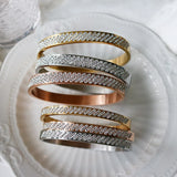 Stainless Steel Crystal Bracelet CZ Bangle Party Jewelry Gift