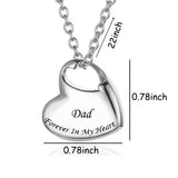 Heart Cremation Keepsake Urn Necklace For Ashes