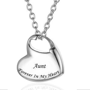 Heart Cremation Keepsake Urn Necklace For Ashes