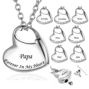 Heart Cremation Keepsake Urn Necklace For Ashes