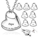 Heart Cremation Keepsake Urn Necklace For Ashes
