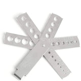 Stainless Steel Gemstone Measuring Card - Durable Jewelry Accessories
