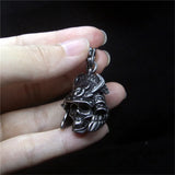 Stainless Steel Soldier Skull Pendant Necklace