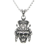 Stainless Steel Soldier Skull Pendant Necklace