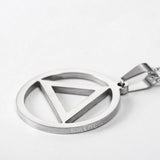 Stainless Steel Geometric Triangle Pendant Necklace