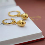 Geometric Water Drop Dangle Earrings 18K PVD Plated