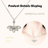 Stainless Steel Crown Pendant Necklace for Girls