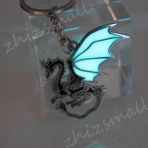 Dragon Keychain Glowing Stainless Steel Pendant
