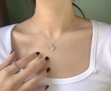Stainless Steel Ginkgo Leaf Charms Autumn Plant Foliage Pendant