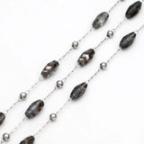 Stainless Steel Glass Beaded Chains for Jewelry Making DIY Accessories Supplies