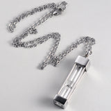 Stainless Steel Glass Container Memorial Necklace Ashes Holder Keepsake