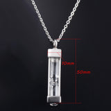 Stainless Steel Glass Container Memorial Necklace Ashes Holder Keepsake