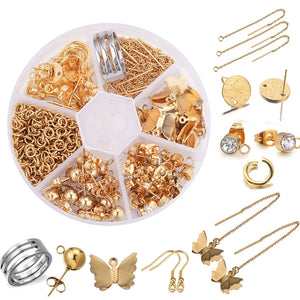 Stainless Steel Butterfly Earring Sets Jewelry Making Kit