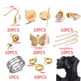 Stainless Steel Butterfly Earring Sets Jewelry Making Kit