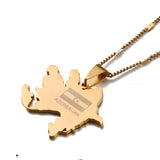 Azerbaijan Map Pendant Necklace - Stainless Steel Azerbaycan