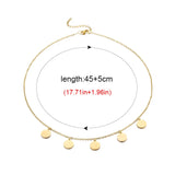 Stainless Steel Chains Choker Collares Pendant Necklace for Women