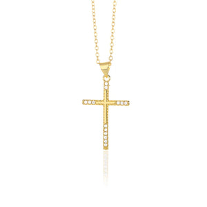 Stainless Steel Cross Chain Necklace Men Women Jesus Christ Cross Pendant