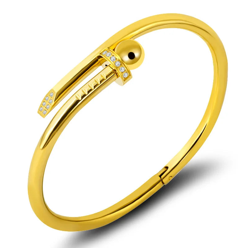 Stainless Steel Crystal Bracelets - Stylish Bangle for Women