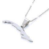 Stainless Steel Cuba Map Necklace for Women