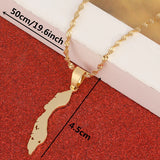 Stainless Steel Curacao Islands Map Pendant Necklace