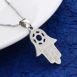 Stainless Steel Hexagram Magen David Pendant Necklace