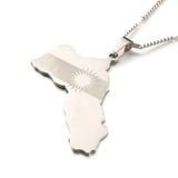 Stainless Steel Kurdistan Map Pendant Necklaces Kurdish Flag Map Chain Jewelry