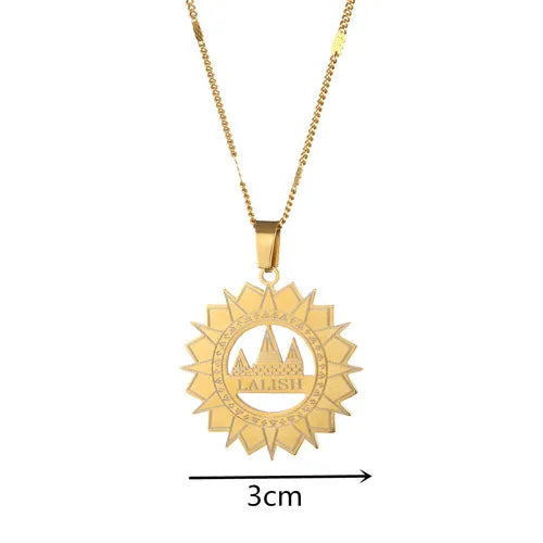 Yezidi Faith Pilgrimage Stainless Steel Necklace