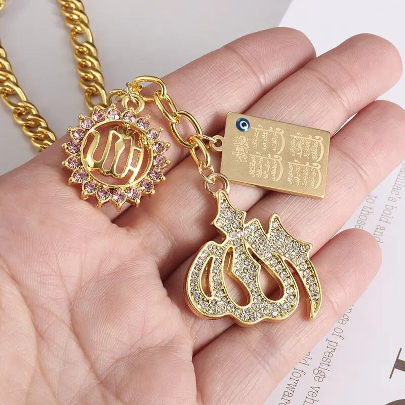 Islamic Allah Car Rear View Mirror Pendant Stainless Steel