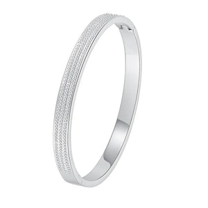 Three Row Rhinestone Cuff Bangles Bracelets