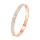 Three Row Rhinestone Cuff Bangles Bracelets
