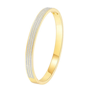 Three Row Rhinestone Cuff Bangles Bracelets