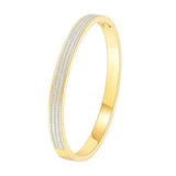 Three Row Rhinestone Cuff Bangles Bracelets