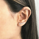 Stainless Steel Piercing DIY Name Letter Ear Studs Jewelry