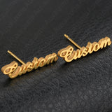 Stainless Steel Piercing DIY Name Letter Ear Studs Jewelry