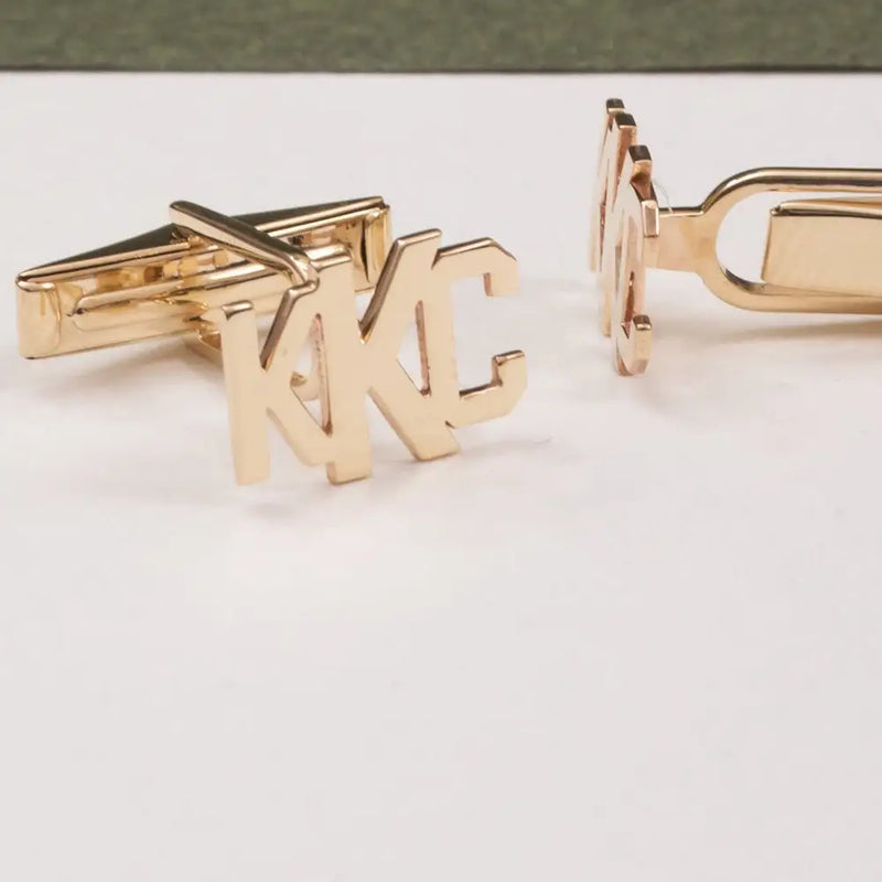 Personalized Stainless Steel Initial Cufflinks Set