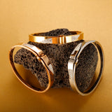 Crystal Bracelet Bangle Stainless Steel Plated Geometric Shape Women Jewelry