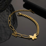 Butterfly LOVE Letter Chain Bracelet Bohemian Jewelry for Women