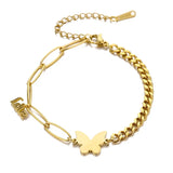 Butterfly LOVE Letter Chain Bracelet Bohemian Jewelry for Women