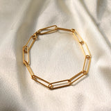 Stainless Steel Paperclip Link Chain Bracelet Charm Gift